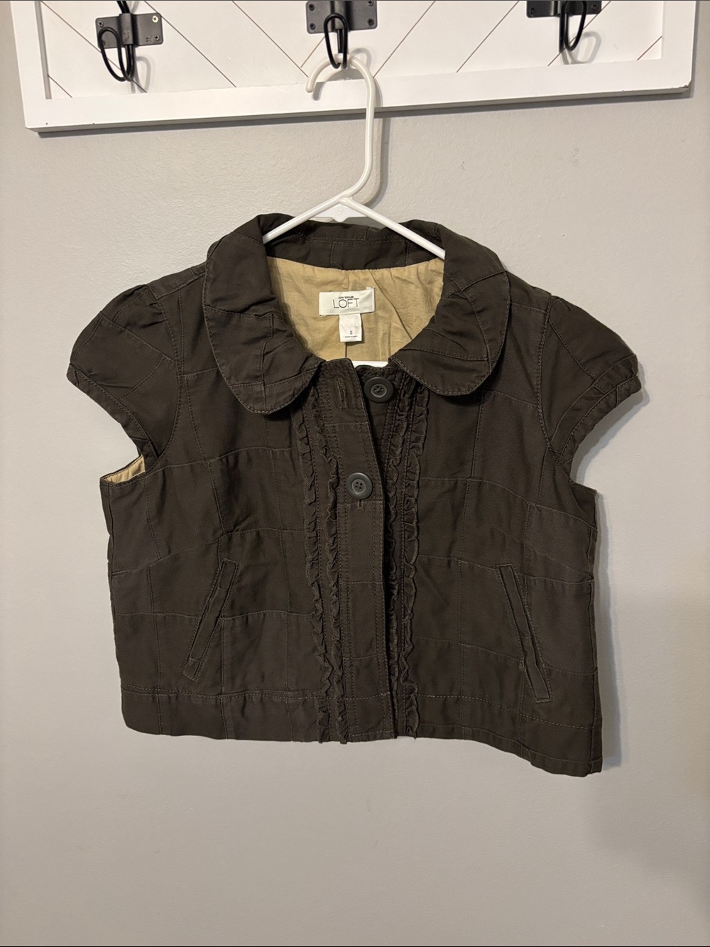 Vintage LOFT women’s ' army green utility vest - Picture 2 of 11